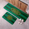 Celtic FC Flannel Kitchen Floor Mat Non-Slip Soft Absorbent Standing Mat with Waterproof Rubber Backing Floor Pad for Kitchen Sink Stove Area