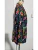 European & American Women's Mid-Length Printed Casual Blazer - Spring/Autumn 2024 Fashion