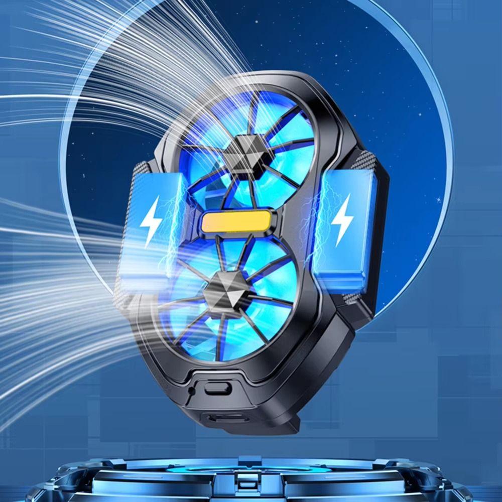 Air Cooling Portable Game Heat Sink Rechargeable Dual Fan Radiator  E-sports Live Streaming