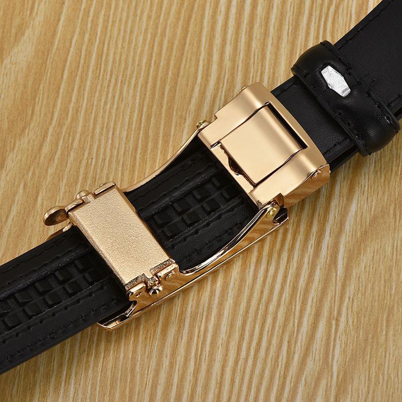 Golden World Wholesale Women's Belt Genuine Leather Cowhide Automatic Buckle Belt Business Casual Pants Belt
