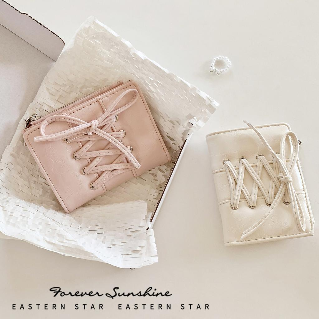 Bow Wallet Exquisite Zipper Coin Pouch Women'S Wallet Ultra-Thin Purse Ultra Thin For Office Use Gift For Wife Travel