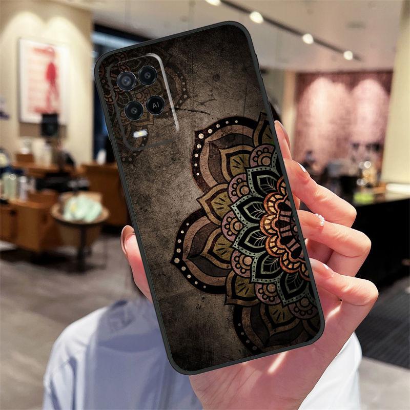 Indian Pattern Mandala Case For Oppo A94 A74 A54 A18 A38 A58 A78 A98 A40 A60 A80 A16 A76 A96 A15 A17 A77 A57S Cover