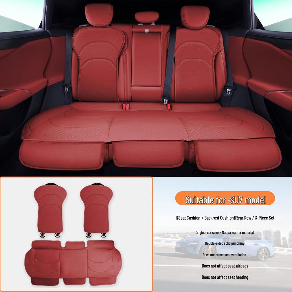 Four Seasons Universal Napa Leather Seat Cover for Xiaomi SU7 - Breathable Protective Cushion Accessory