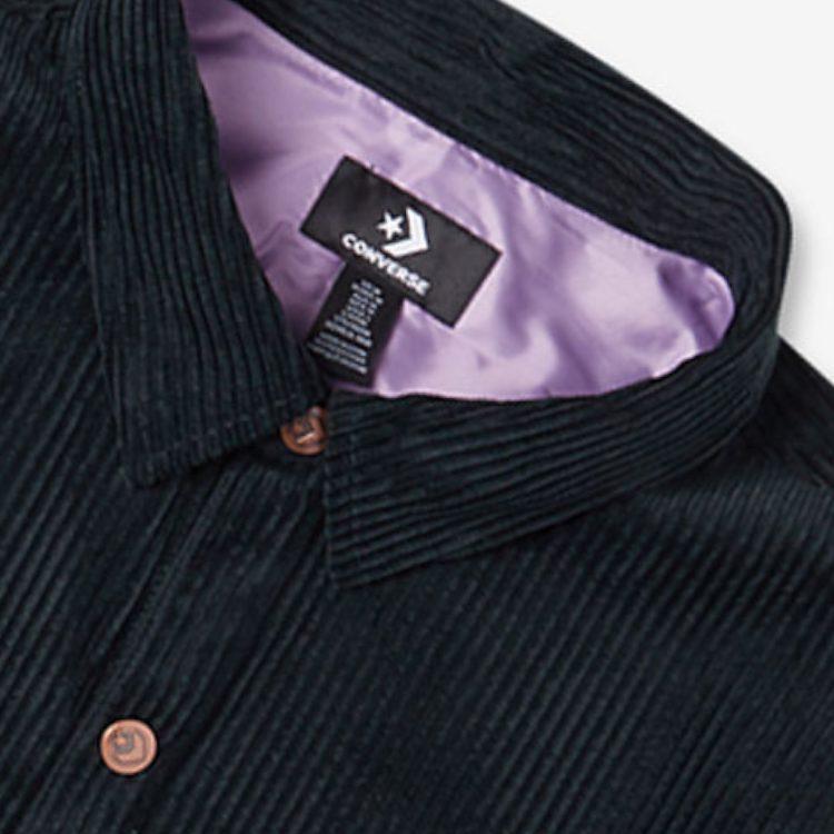 Converse Shirts Men's Black Lapel Moderate Workwear 10024006-A01