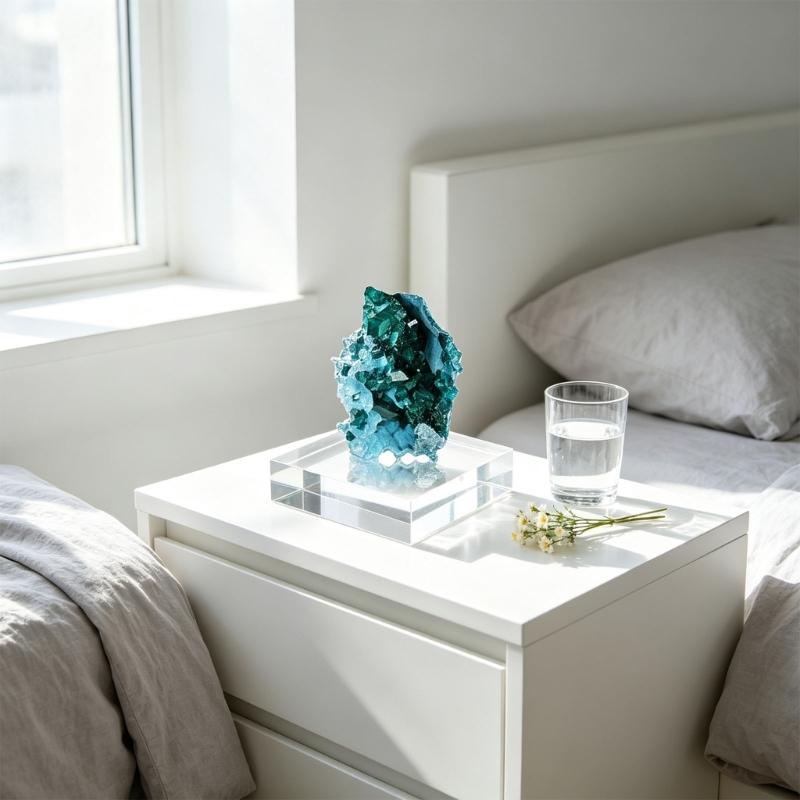 Acrylic Display Stand for Jewelry and Crystal Pieces, Clear Polished Countertop Pedestal for Vanities, Shops and Shelves