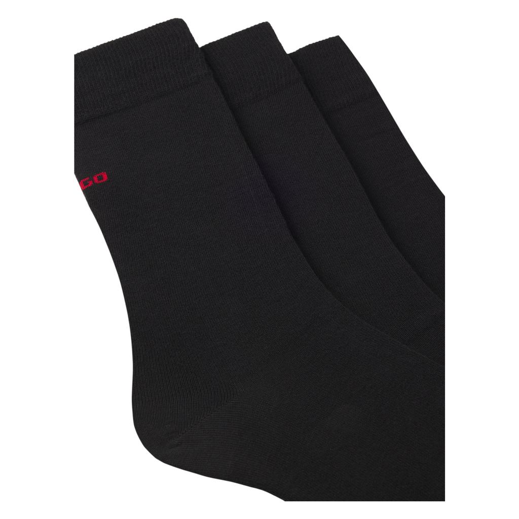 Hugo Unisex Adult Plain Logo Socks (Pack of 3)