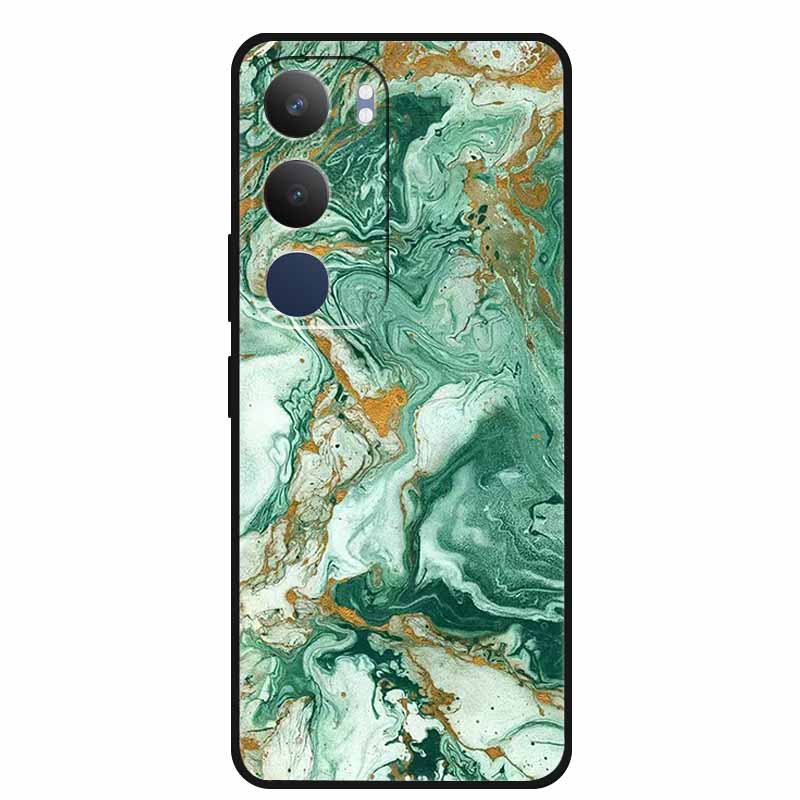 Luxury Phone Case For Vivo Y19s Pro 4G Soft TPU Silicone Back Case For Vivo Y29 5G Y 29 19s Marble Patterns Cover Bumper Funda