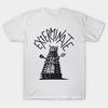 Men Black Print T-shirt Dalek No-Cut Transfer Paper Print Cotton Tshirt