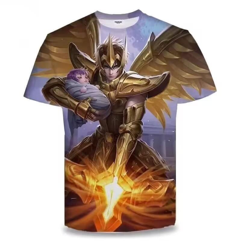 New Summer Men s 3D Digital Printed Short-Sleeve T-Shirt XL