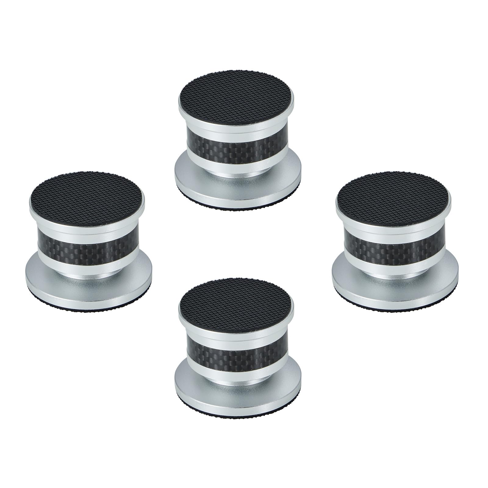

Pailvens Speaker Insulators Height Adjustable Speaker Stands with Carbon Fiber Metal Spike Stands with for Improved Audio Sound Quality and Vibration срібний