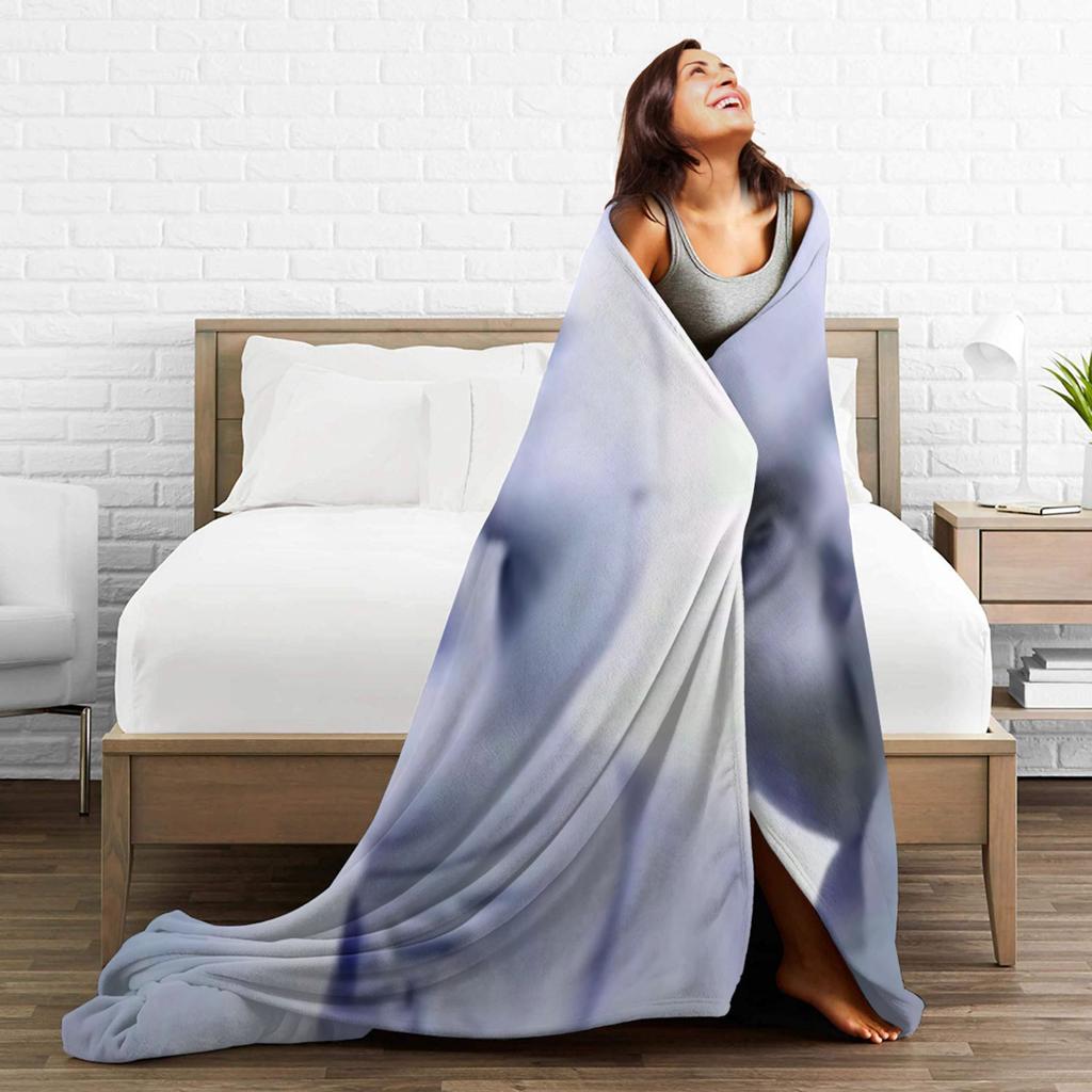 Charlie Kirk Creative Meme Funny Blankets Velvet Printed Blue Baby Multifunction Lightweight Throw Blankets for Home