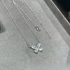 High Version V Golden Horse Eye Full Diamond Phantom Butterfly Necklace Women's Light Luxury Zircon Couple Versatile Clavicle Chain