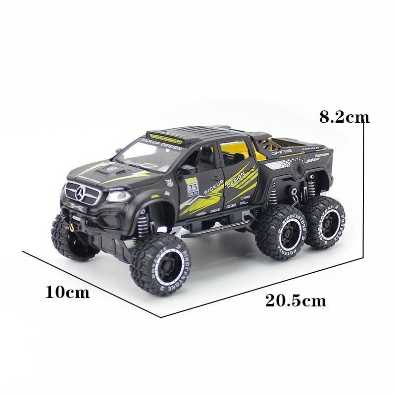 Model Car Mercedes Benz Pickup Alloy Toy Car With Acousto Optic Design For Kids
