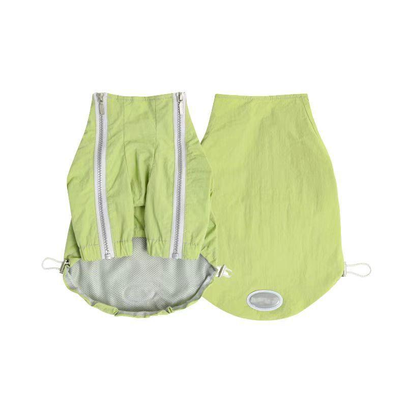 

Double Zipper Fleece Autumn and Winter Jacket Fleece Windproof Jacket Cat Hair Free Schnauzer Corgi Small Dog Clothes XXL chest 55 back 45 about 14-8 kg