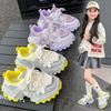 Classmate Girls Sports Shoes 2025 Autumn New Fashion Breathable Dad Shoes Non-slip Children's Shoes Mesh Running Shoes