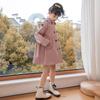 Girls' Autumn Trench Coat Children's British Style Double-breasted Top Baby Girl's Mid-length Coat
