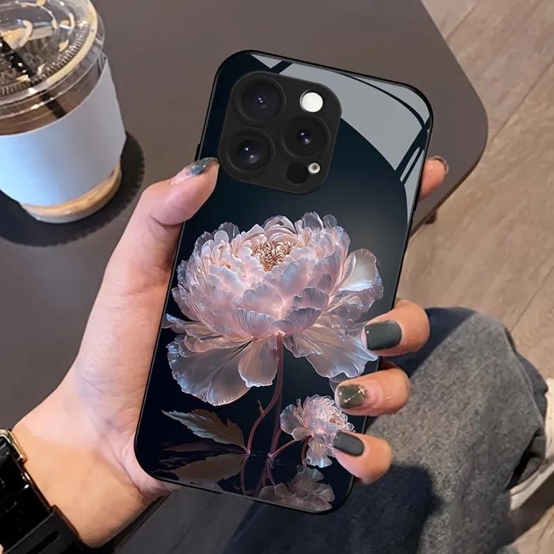 Luxury Retro Floral Phone Case for Xiaomi Redmi Note 8 8T 9 9S 10 11 12 12S 13 13C 14 15 15C Pro Plus 5G Glass Frame Back Cover
