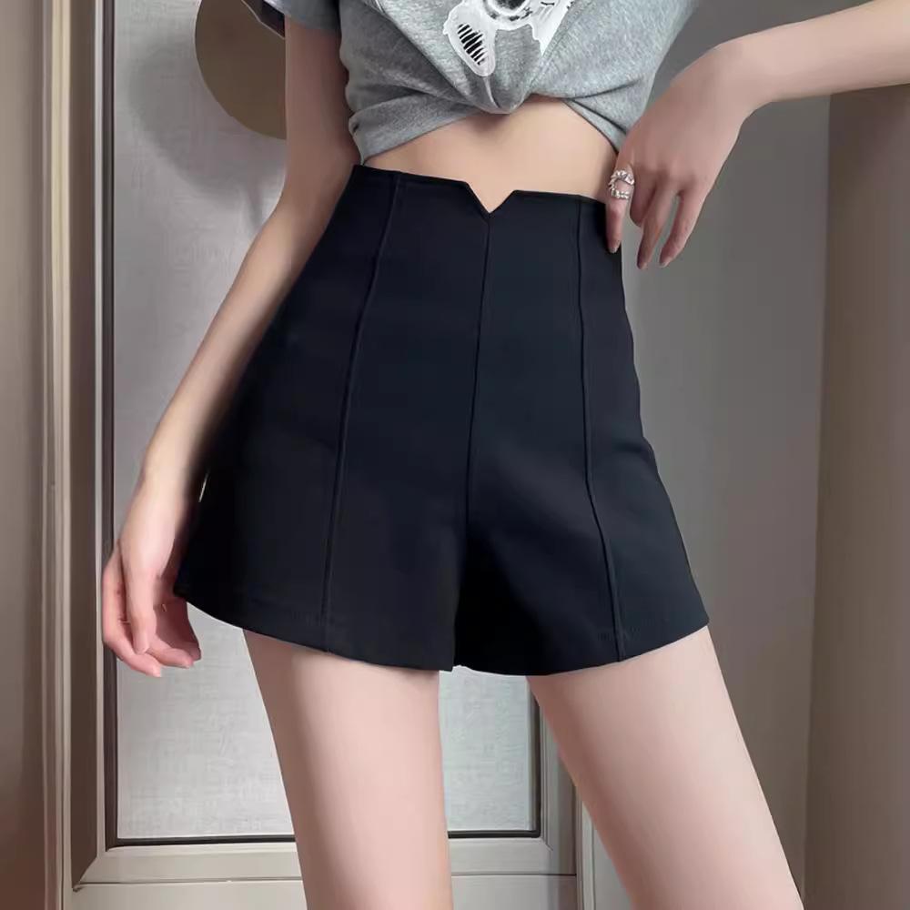 2024 Sommer A-Linien High-Waist Weitbein-Shorts für zierliche heiße Mädchen