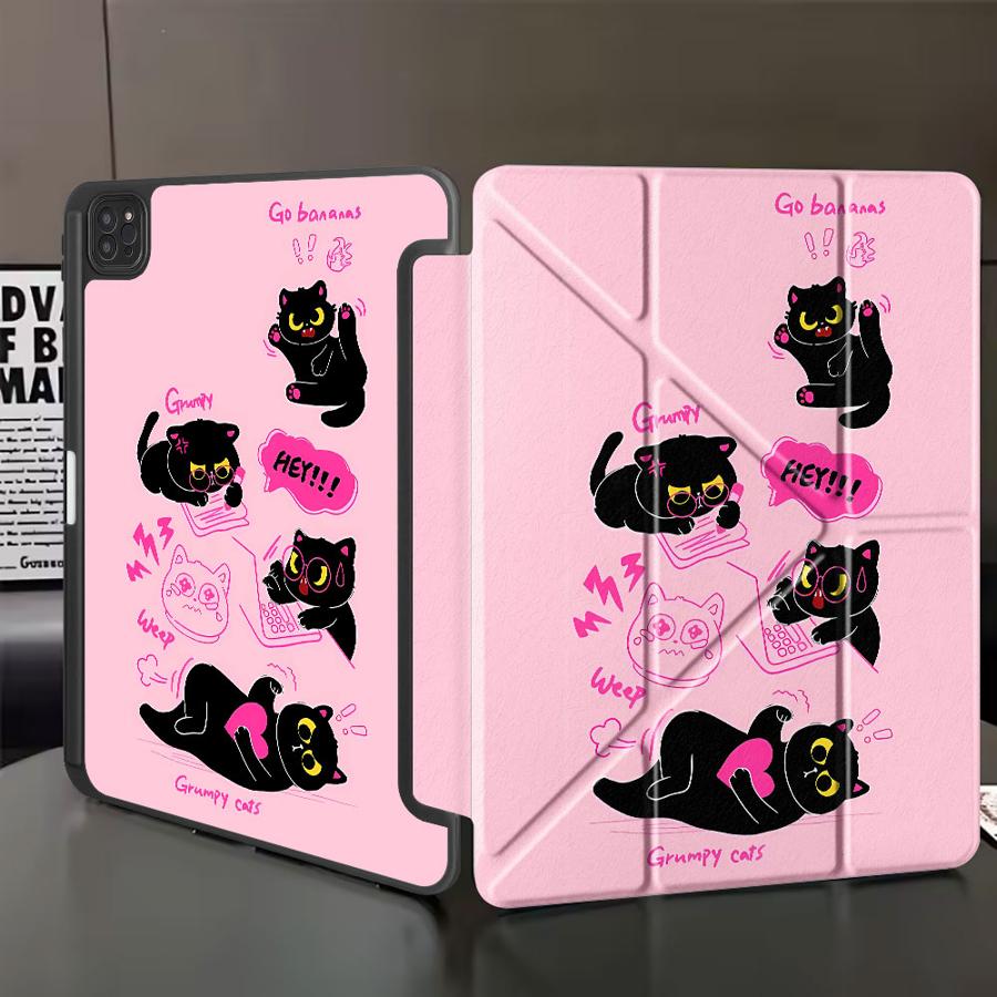 

Черный Кот Чехол-держатель Чехол для планшета Для iPad Air 4 5 M3 M2 1 2 M4 11 дюймов Pro 11-го 10-го 9-го 8-го 7-го 12,9 дюйма Mini 6 7 Pro 2025 iPad Mini 6 8.3