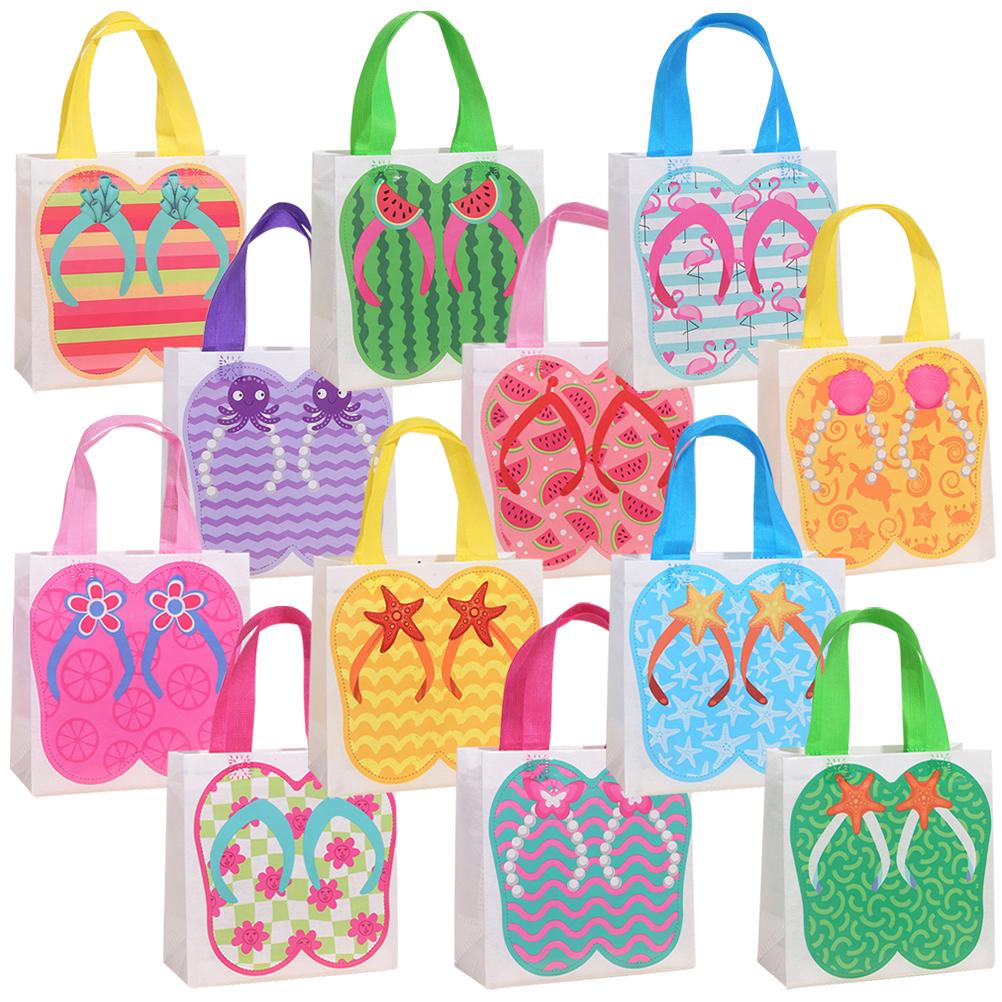 12 Pcs Non-woven Gift Bag Fabric Goodie Bags Tote Carrier The Hand Pool Party Favor