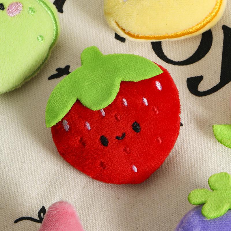 Cartoon Fruit Plush Brooch Pendant - DIY Accessory & Decoration