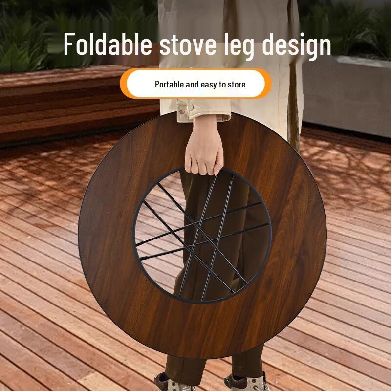 Huilingyang Outdoor Portable Foldable Pellet BBQ Grill & Tea Stove