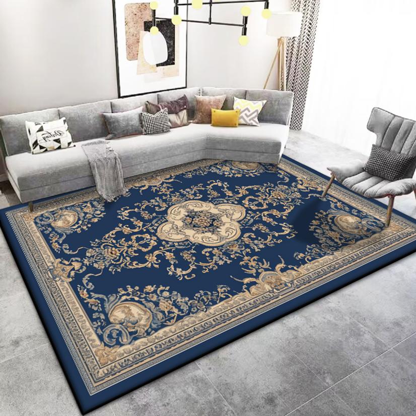 

European Style Antiskid Carpet Living Room Easy Clean Large Room Rugs Customizable Soft Office Sofa Table Mat Washable Foldable 60x90cm