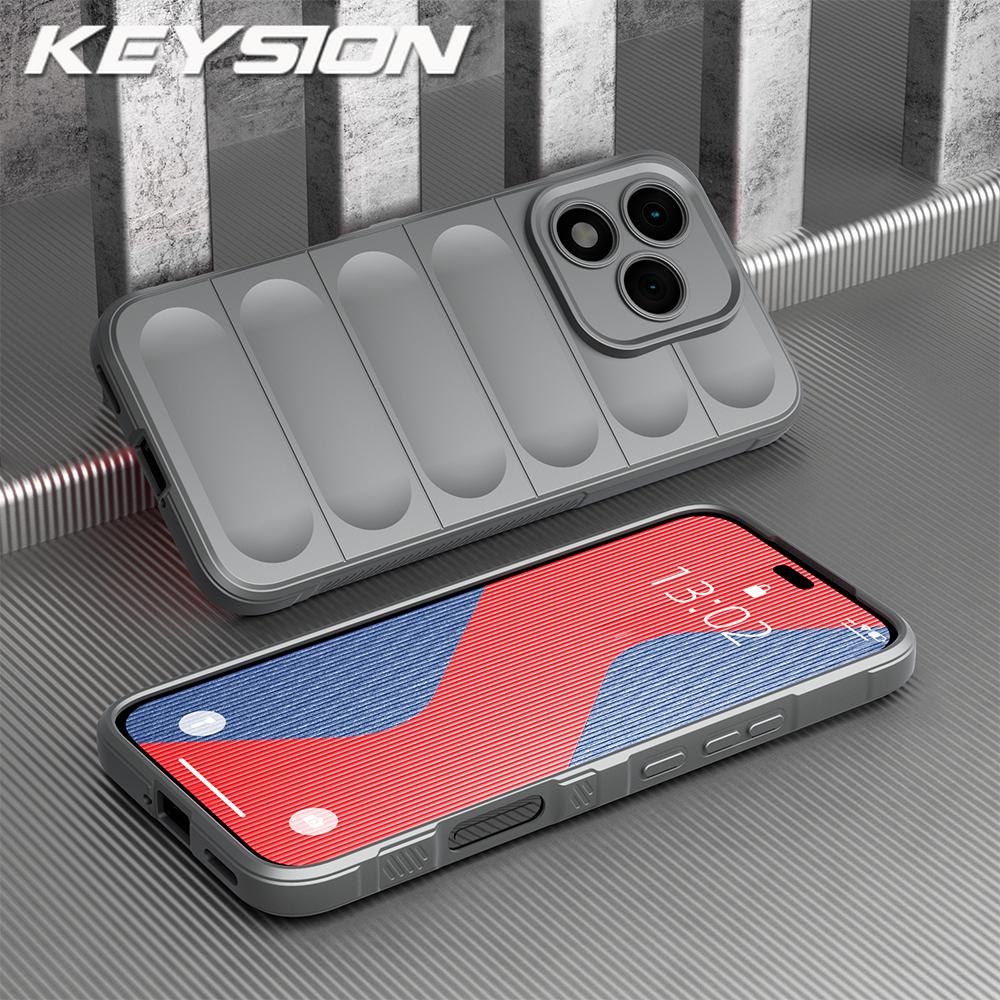KEYSION Shockproof Matte Case for HONOR 400 Lite 5G Anti-skid Soft Silicone Phone Back Cover for Huawei Honor 400 Lite 5G