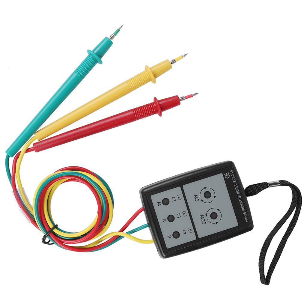 SP8030 Cyfrowy Wskaźnik Kolejności Faz LED Brzęczyk Miernik Kolejności Faz 60 V?600 V prądu przemiennego