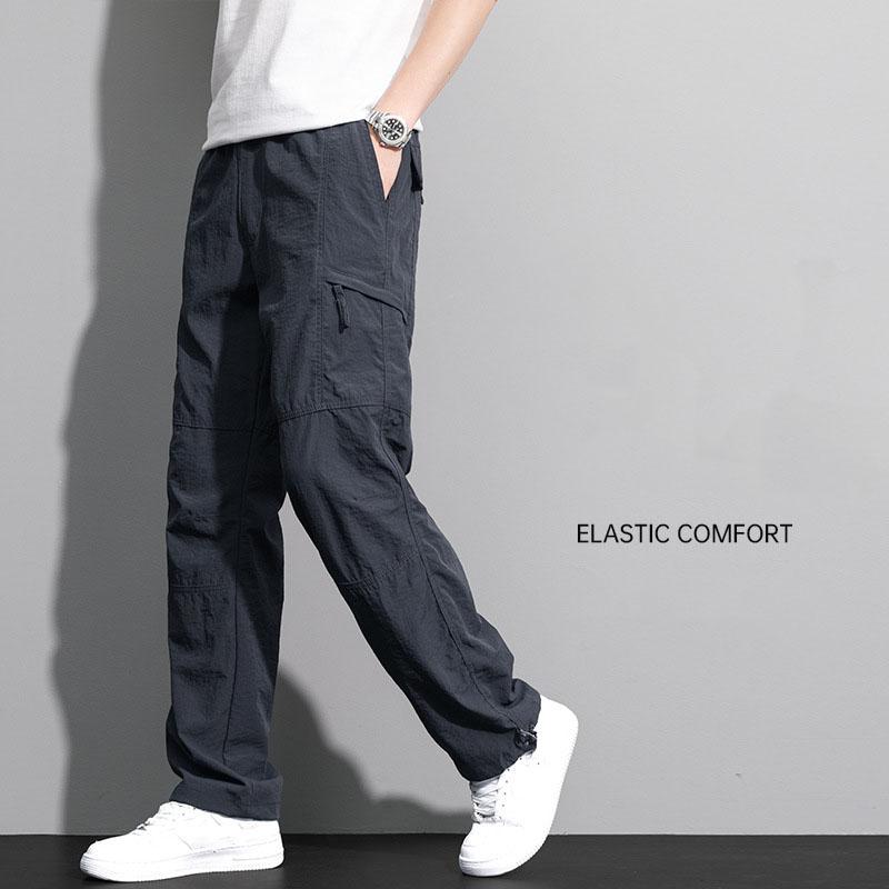 Spring Summer Autumn Winter Waterproof Warm Fleece Cargo Pants Men Winter Outdoor Plus Velvet Pockets Loose Straight Casual Overall Trousers
