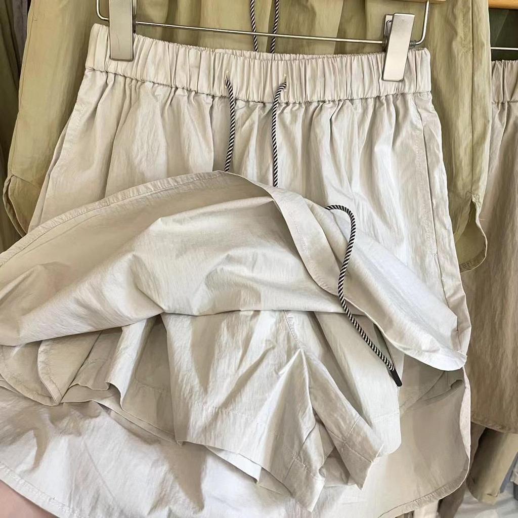 Yinmu Elastic High Waist A-line Plus Size Casual Summer Skirt