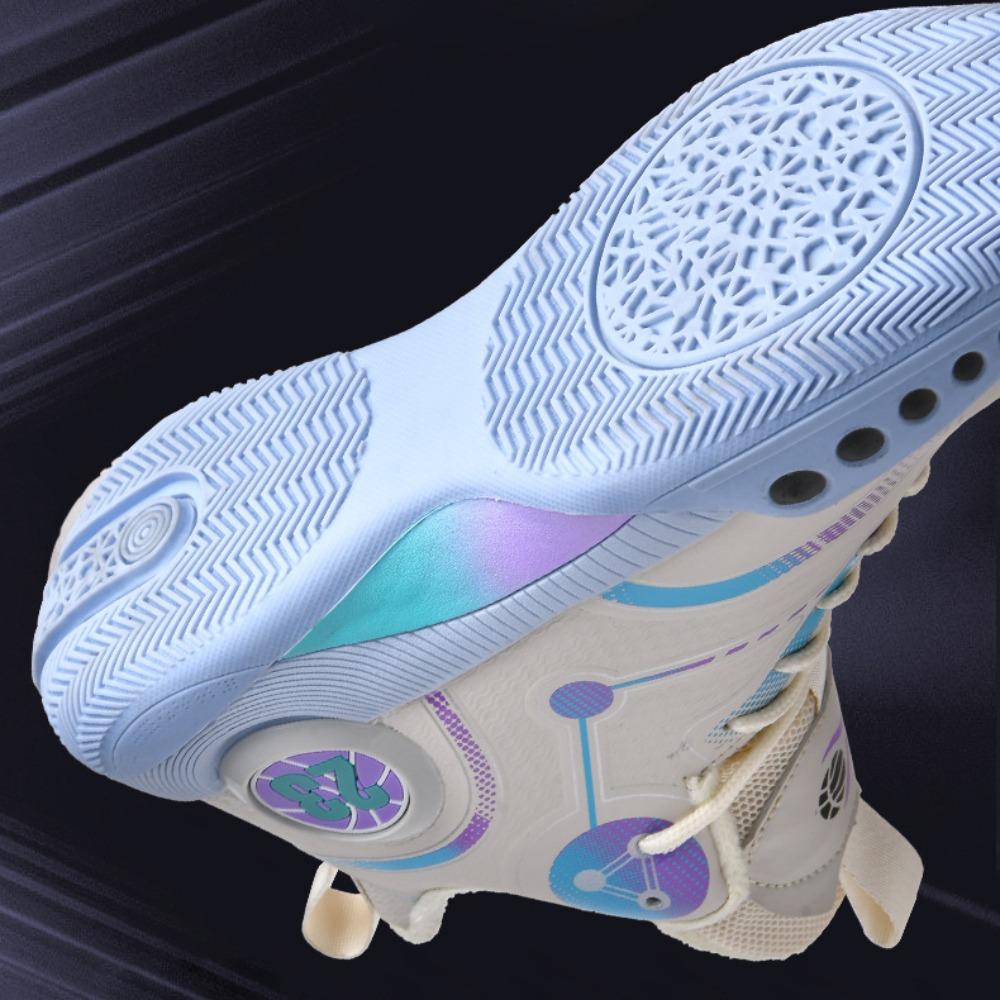 Winter Fleece and Cotton Student Sneakers Men's and Women's High-top Basketball Shoes Combat Boots Breathable Mesh