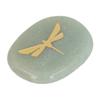 Thumb Worry Stone Nature Crystal Gold Dragonfly Surface Carving Relaxing and Soothing Balance Stone Type 2