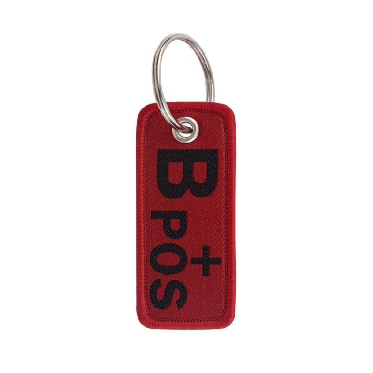 Creative Blood Type Keychain Fashionable Keyring Gift for Friend and Family Embroidered Key Holder Bag Accessories