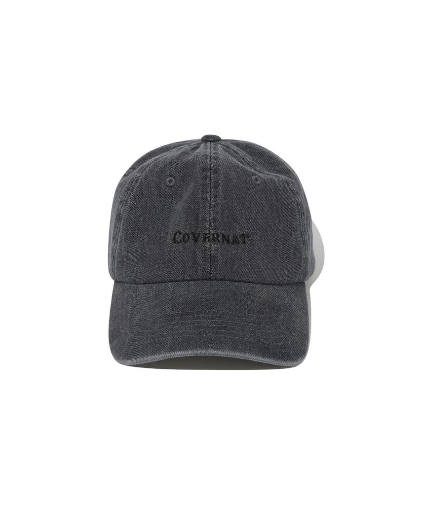 COVERNAT Logo Cozy Fit Denim Ball Cap Black
