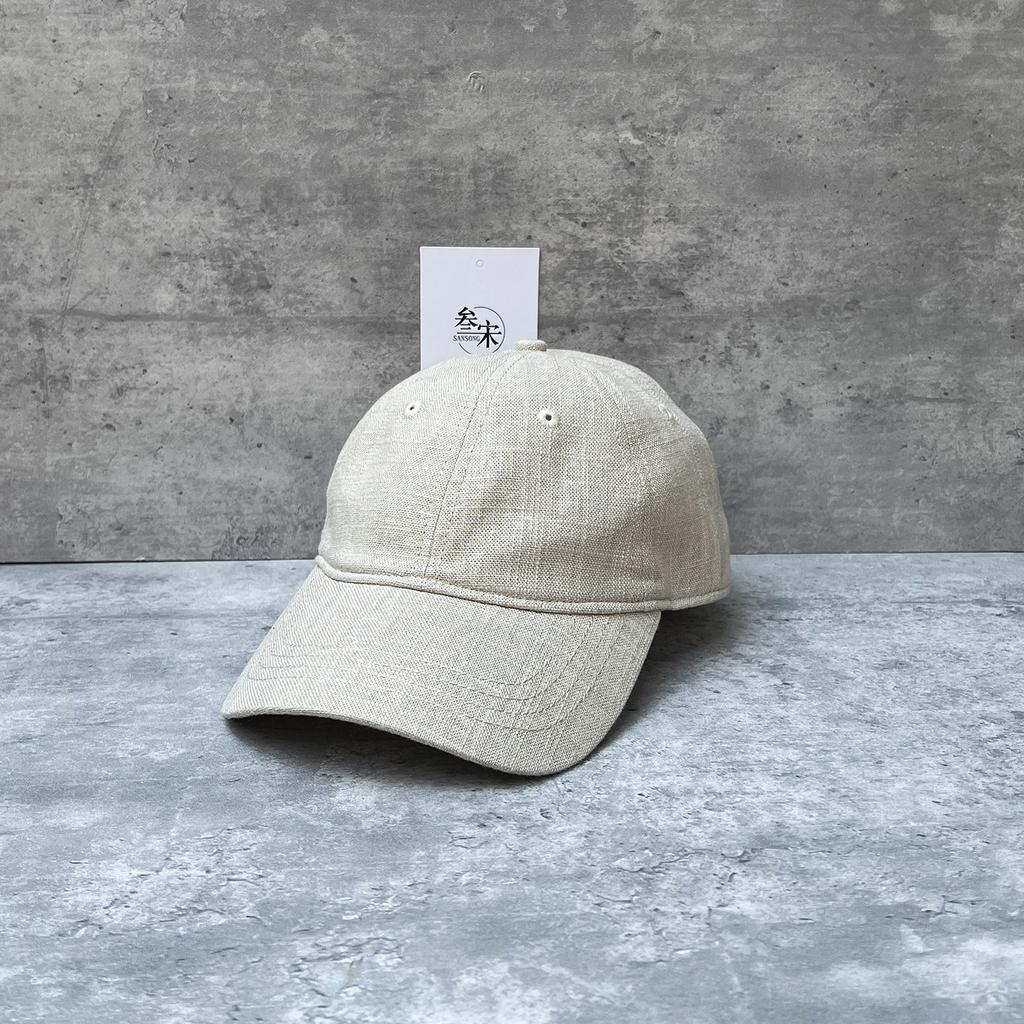 Light Luxury Cotton And Linen Breathable Light Beige Baseball Hat Men'S And Women'S Daily Basic Versatile Visor Cap Cap
