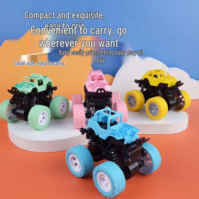 Off-Road Inertial Pull-Back Four-Wheel Drive Toy Car for Kids