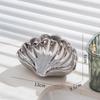 Shell Shaped Ceramic Soap Dish Bathroom Accessories Soap Holder Draining Box Creative Desk Jewelry Display Tray