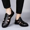Luxury Brand Genuine Leather Men Sandals Moccasins Men Business Dress Sandals Handmade Leather Shoes Men Sandalias