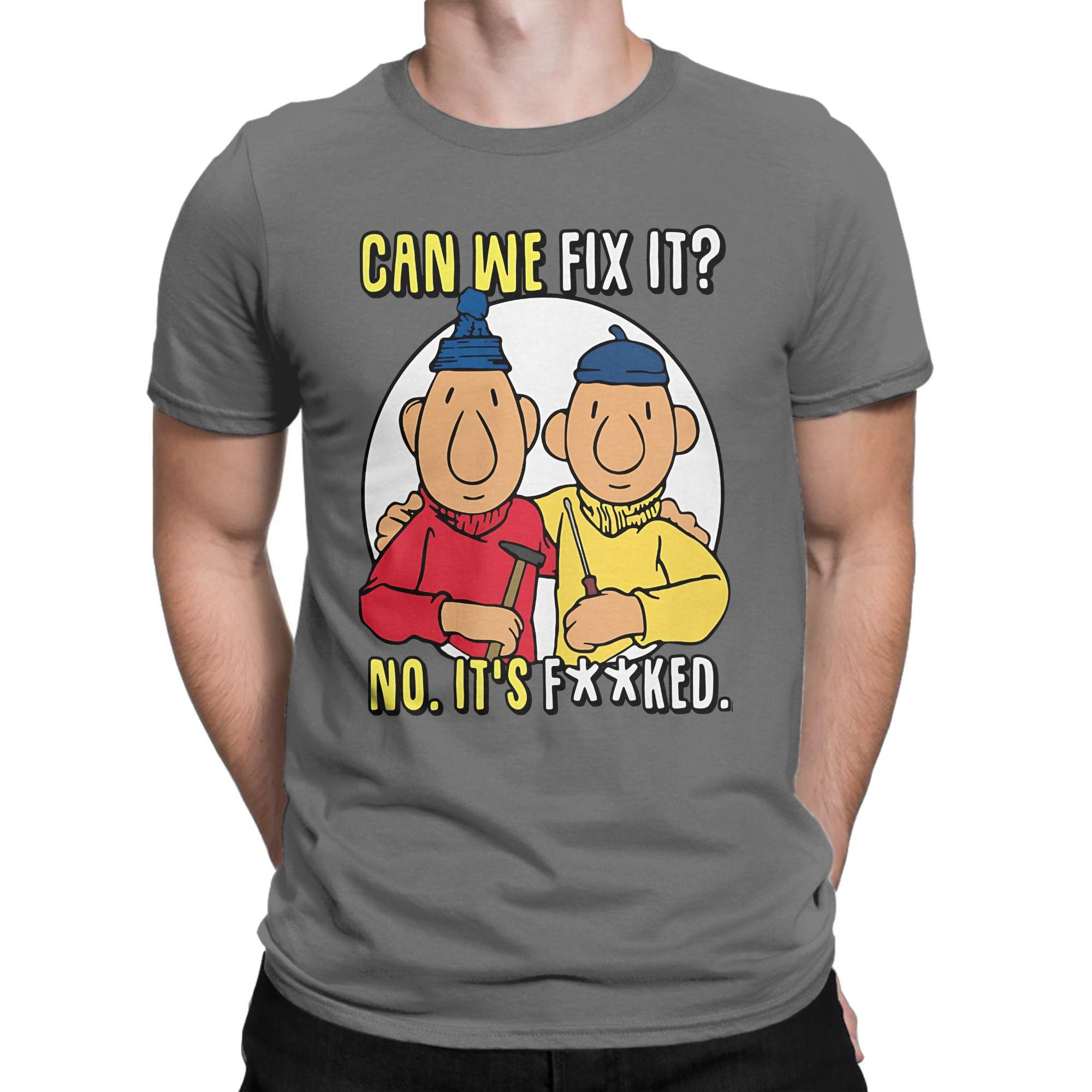 Lucky starfish Top Nieuwe Collectie Pat and Mat Anime T-shirt voor Mannen Vrouwen Katoenen T-shirts Kleding met Korte Mouwen 3XL
