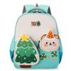 Nylon Kids School Bag With Christmas Tree And Little Bear Decoration Daily For