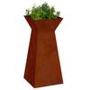 Column Planter 2 Pcs Silver 35 X 35 X 73 Cm