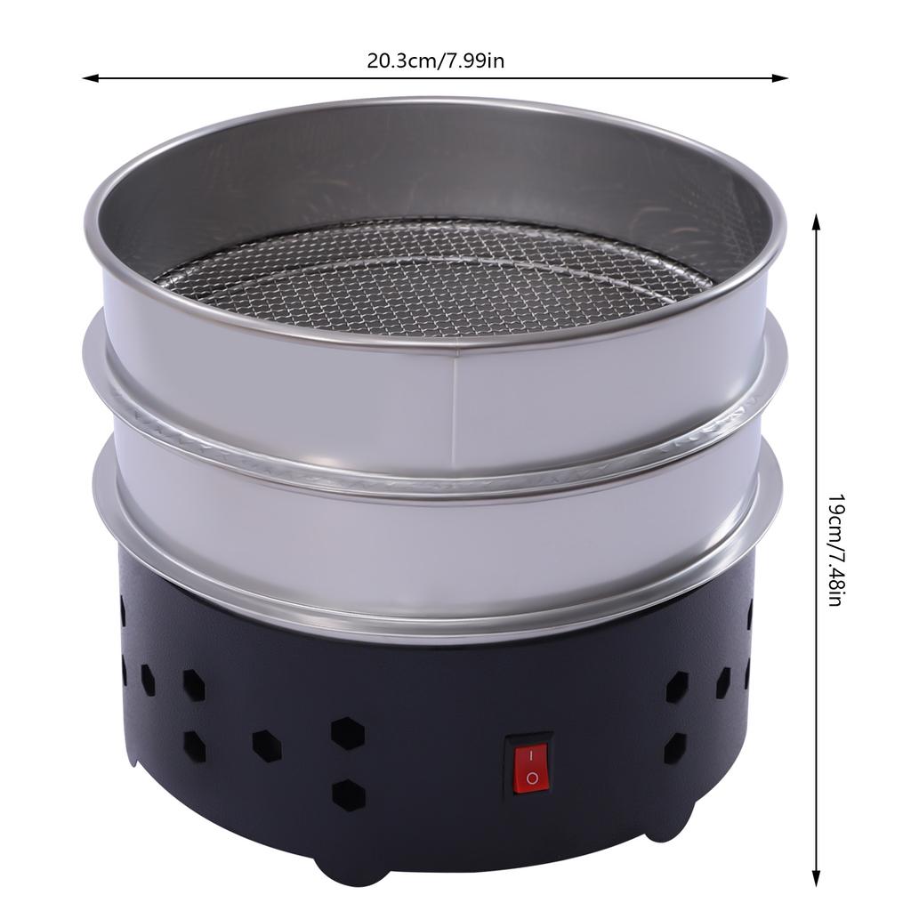 110V Electric Coffee Bean Cooler Household Home Coffee Roasting Cooling Machine 304 Stainless Steel 34W 2-Layer
