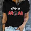 Spider Mom Women's T-Shirt Super Mom Design Casual Short Sleeve Mother's Day Gift Family Matching Outfit