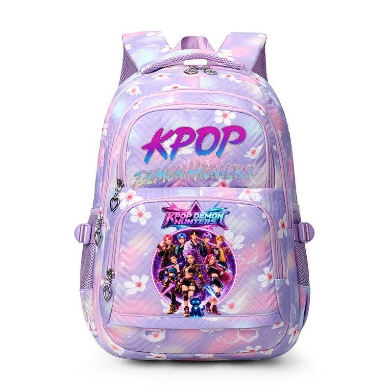 K-pop Backpack Teens Girls Capacity Schoolbag Flowers Printe Laptop School Backpack Travel Rucksack YK2 Mochila