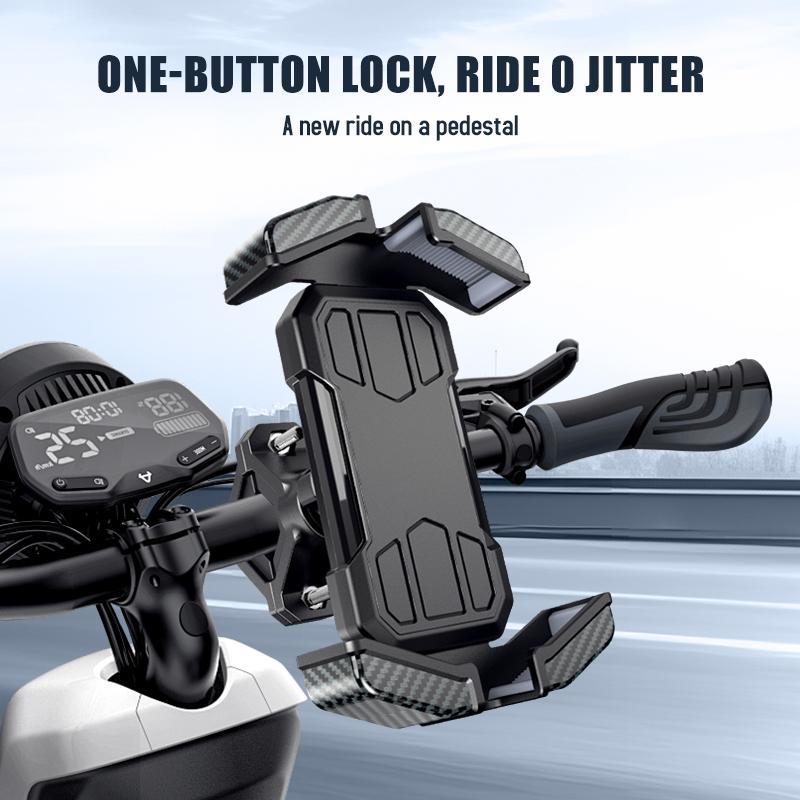 Xnyocn Fahrrad-Handyhalter 360° Ansicht Universelle Fahrrad-Handyhalterung für 4,7-7 Zoll Handy-Ständer Stoßfeste Halterung GPS-Clip