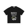 Black T-Shirt Money Praying Hands with Gold Chain and Dollar Bills Graphic for Streetwear Fashion