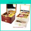 Enchanting Retro Music Box With Rotating Ballerina And Elegant Jewelry Storage