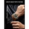 POEDAGAR Automatische mechanische Herrenarmbanduhr Hohl-Tourbillon Edelstahl-Uhr Wasserdicht Leuchtend Datum Uhren