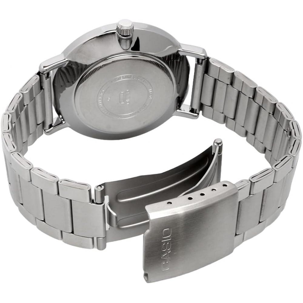 CaSio Men S Quartz Watch White Marble Metal Band Mtp Vt01dm 7a